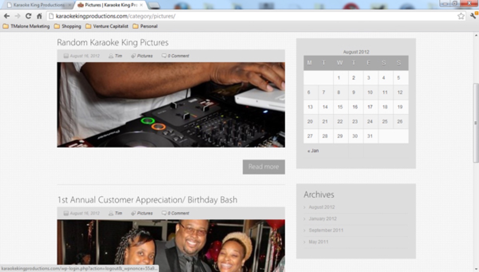 KARAOKE KING PRODUCTIONS – WEBSITE DESIGN – 2012 — image 2